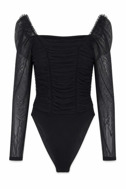 Womens UK Size 8 New Look One-Piece Black Bodysuit