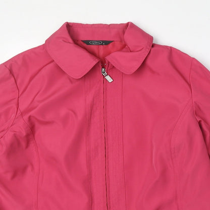 Bonmarché Womens Pink Jacket Size S Zip