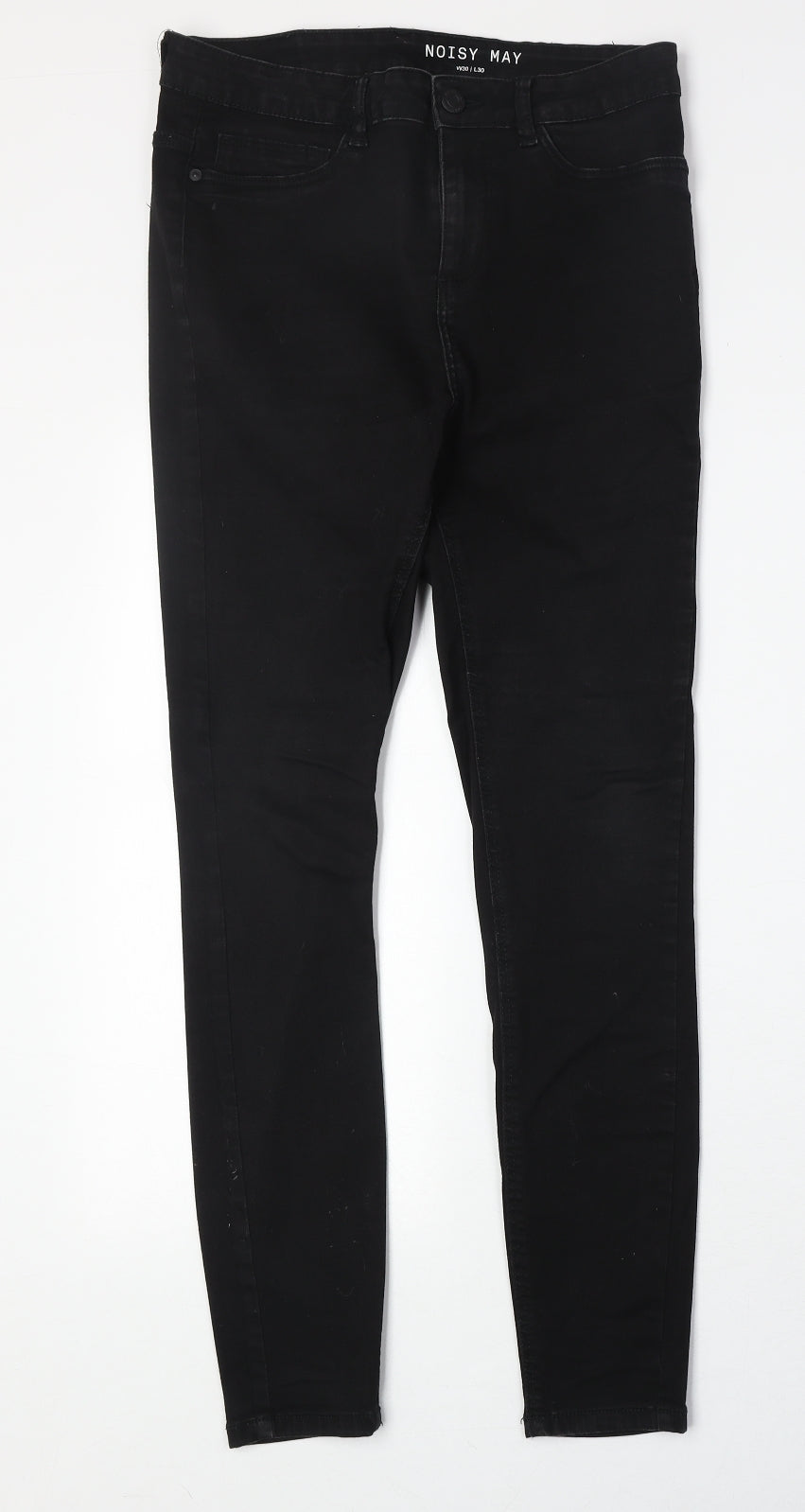 Noisy may Womens Black Cotton Skinny Jeans Size 30 in Regular Zip
