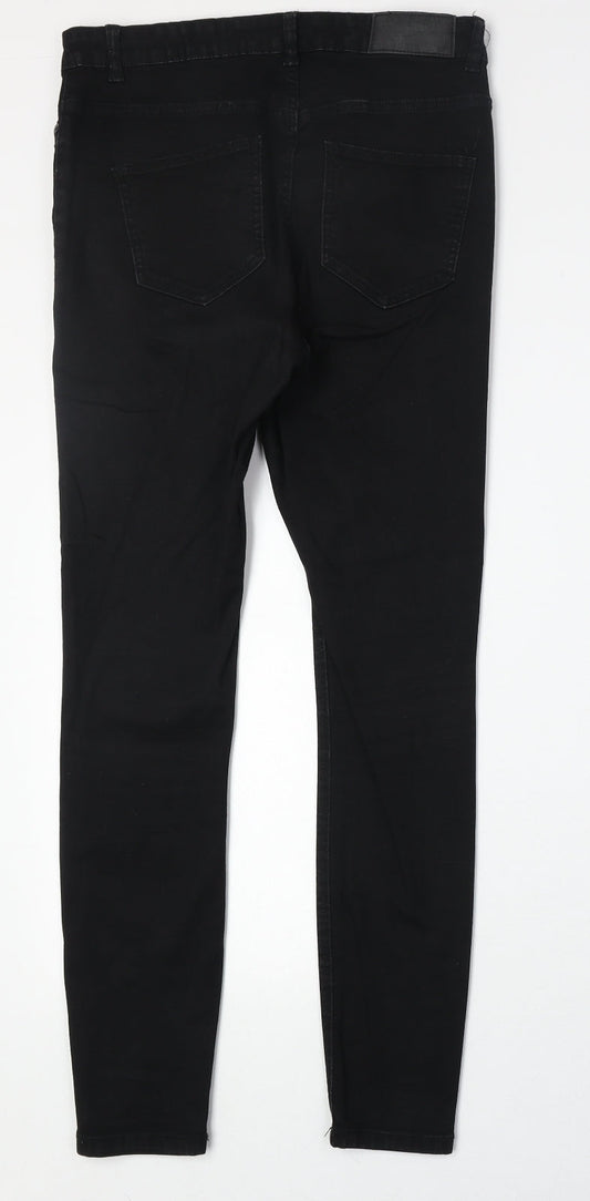 Noisy may Womens Black Cotton Skinny Jeans Size 30 in Regular Zip