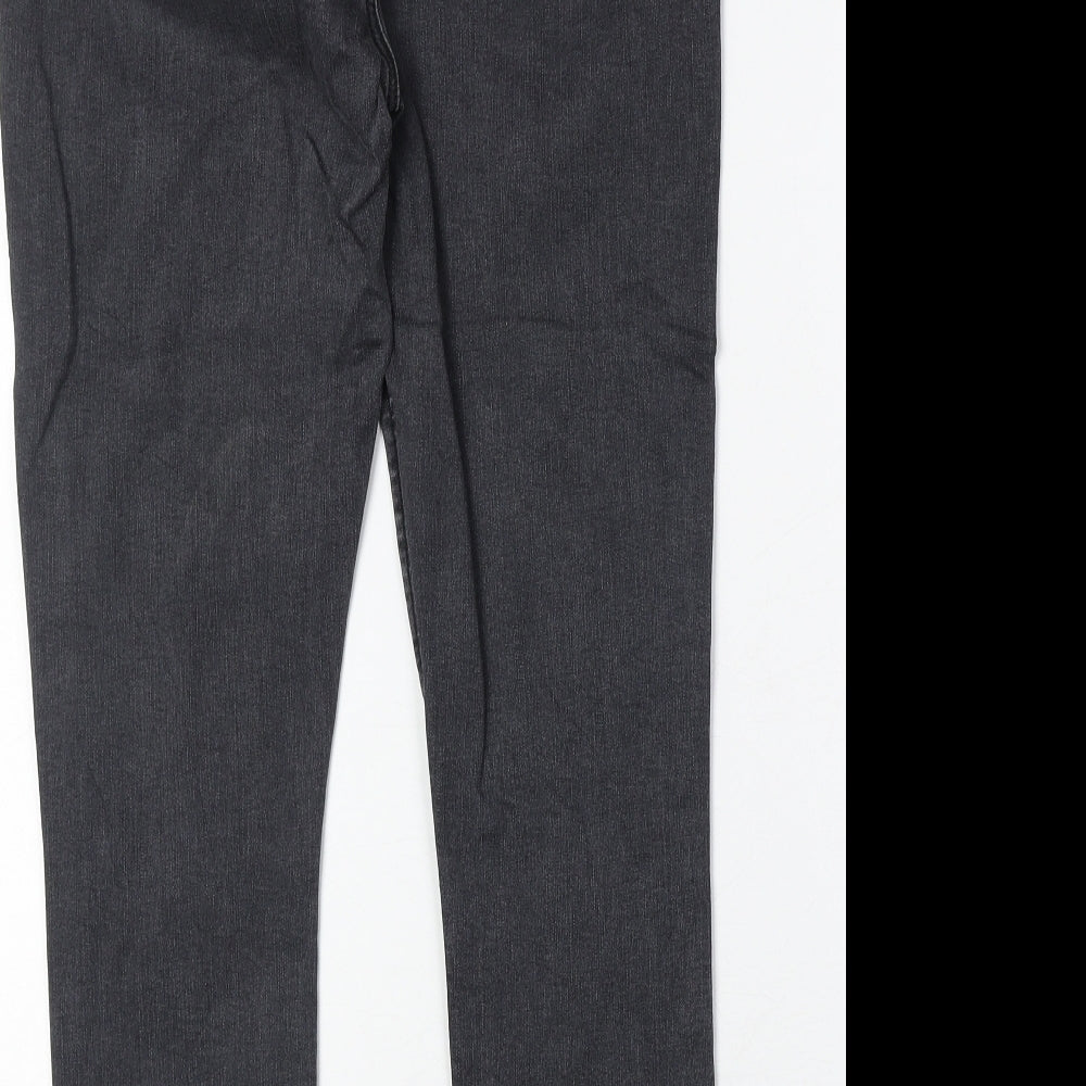 Topshop Womens Black Cotton Skinny Jeans Size 34 in Regular Zip