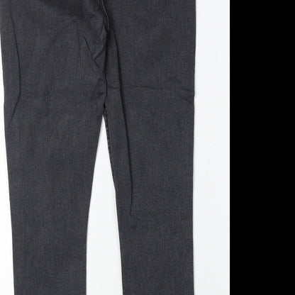 Topshop Womens Black Cotton Skinny Jeans Size 34 in Regular Zip