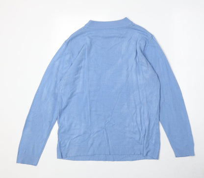 Womens UK Size L Reflect Blue Pullover Jumper