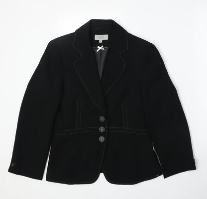 Marks and Spencer Womens Black Polyester Jacket Blazer Size 12