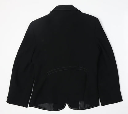 Marks and Spencer Womens Black Polyester Jacket Blazer Size 12