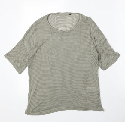 Womens UK Size 12 New Look Green Basic T-Shirt