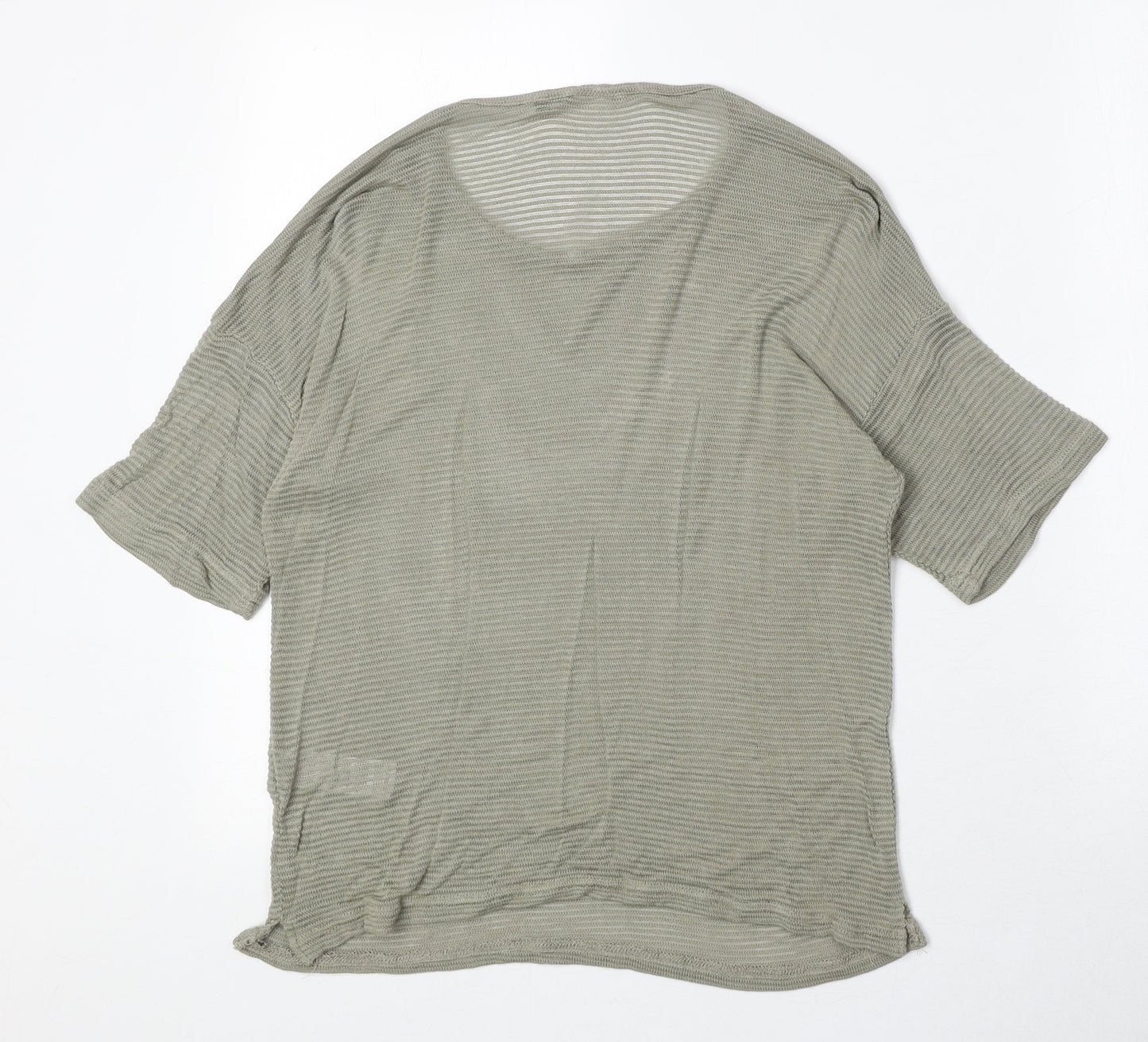 Womens UK Size 12 New Look Green Basic T-Shirt