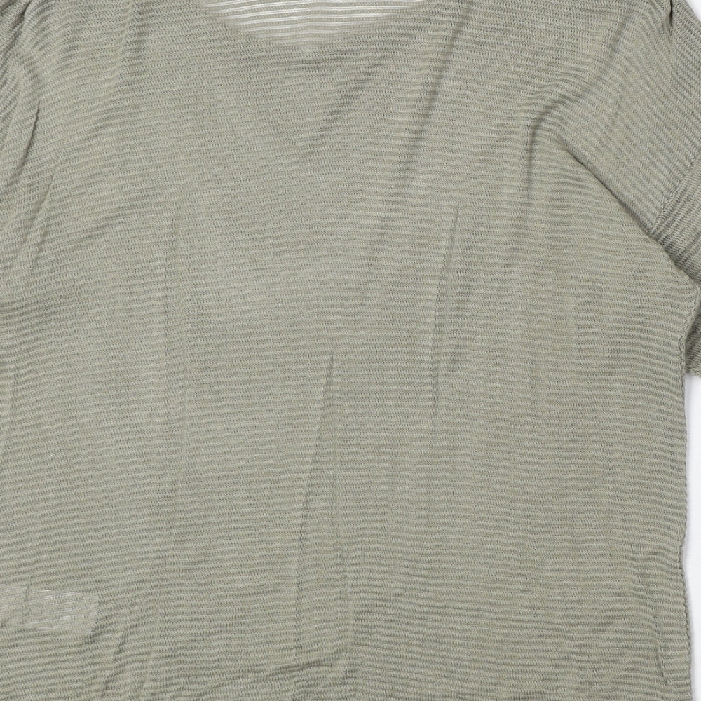 Womens UK Size 12 New Look Green Basic T-Shirt