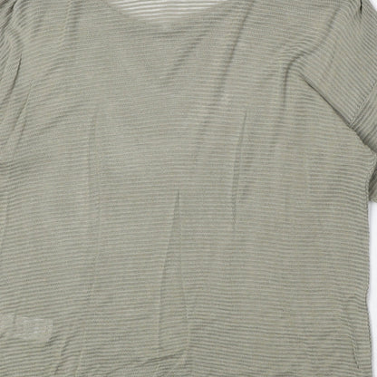 Womens UK Size 12 New Look Green Basic T-Shirt