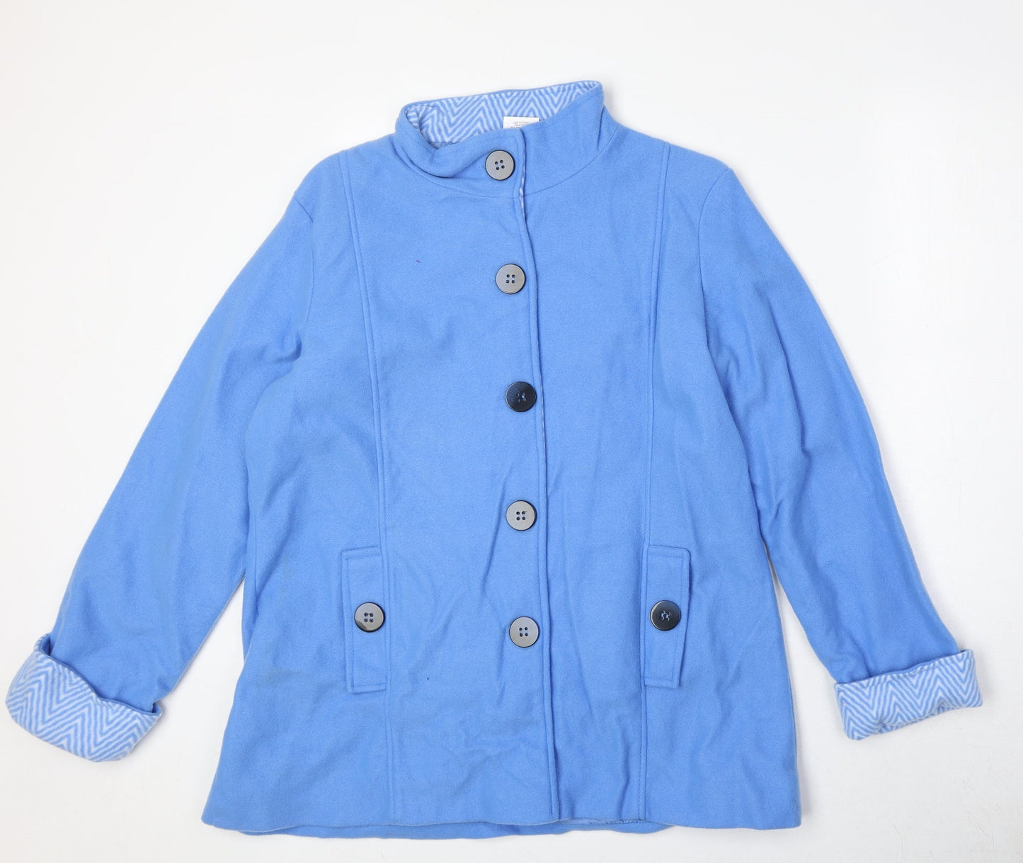 Anne De Womens Blue Jacket Size S Button