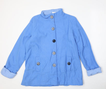 Anne De Womens Blue Jacket Size S Button