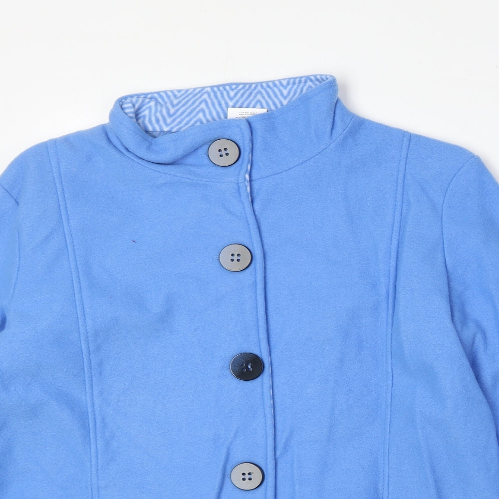 Anne De Womens Blue Jacket Size S Button