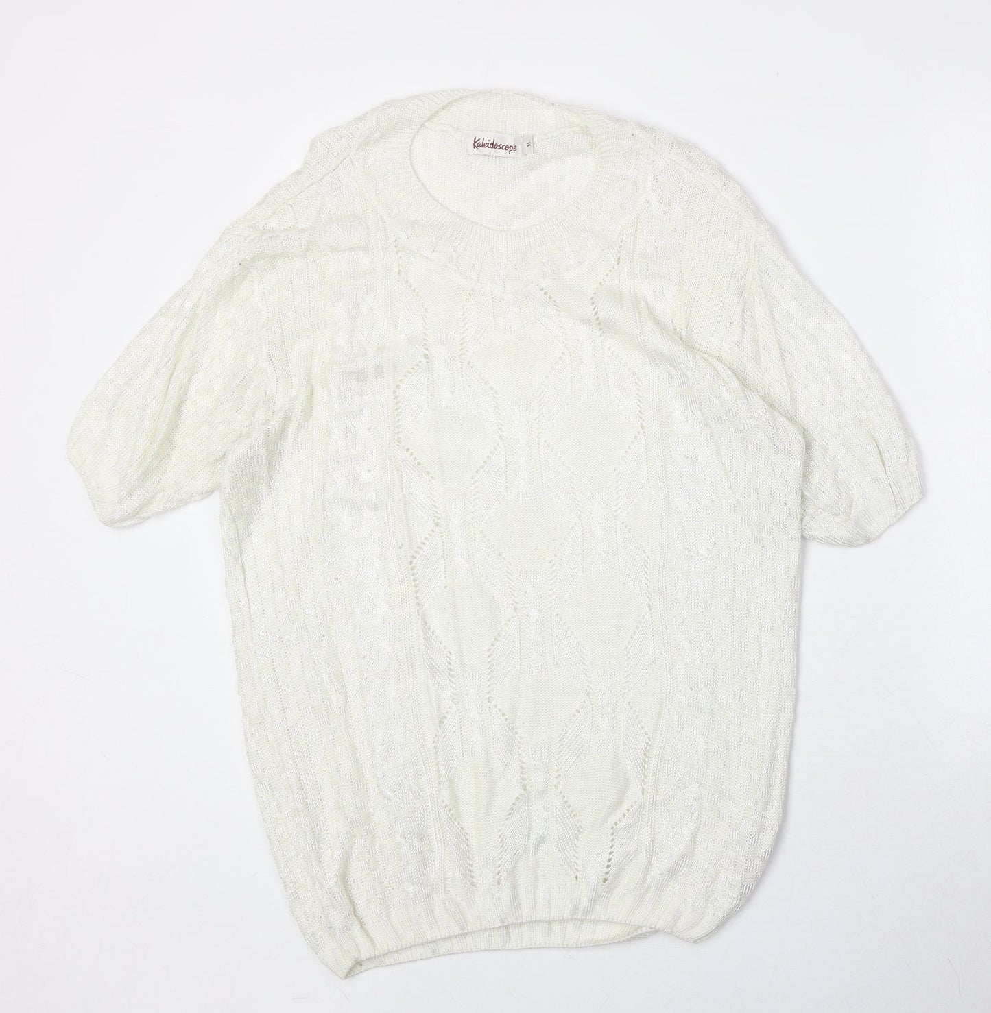 Womens UK Size M Kaleidoscope Ivory Pullover Jumper