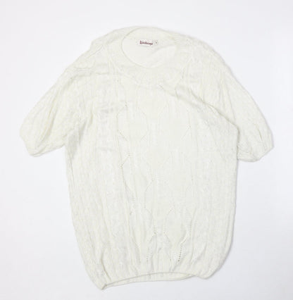 Womens UK Size M Kaleidoscope Ivory Pullover Jumper
