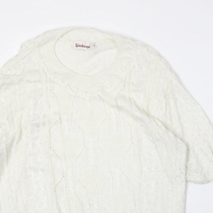 Womens UK Size M Kaleidoscope Ivory Pullover Jumper