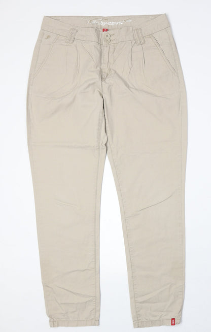 Womens UK Size 8 Esprit Regular Fit  Beige Trousers