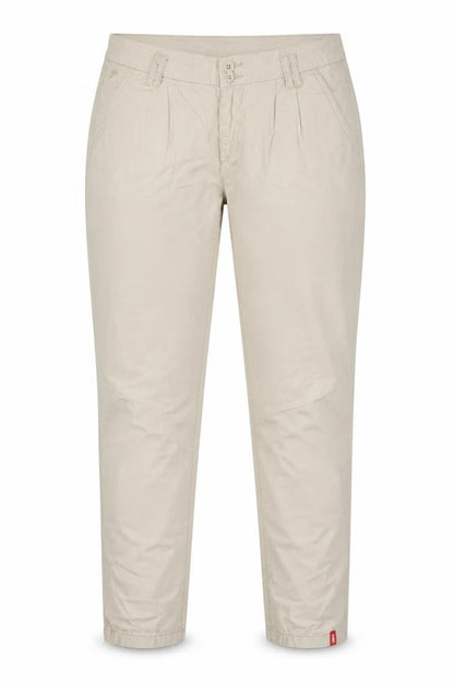 ESPRIT Womens Beige Cotton Trousers Size 8 Regular Zip