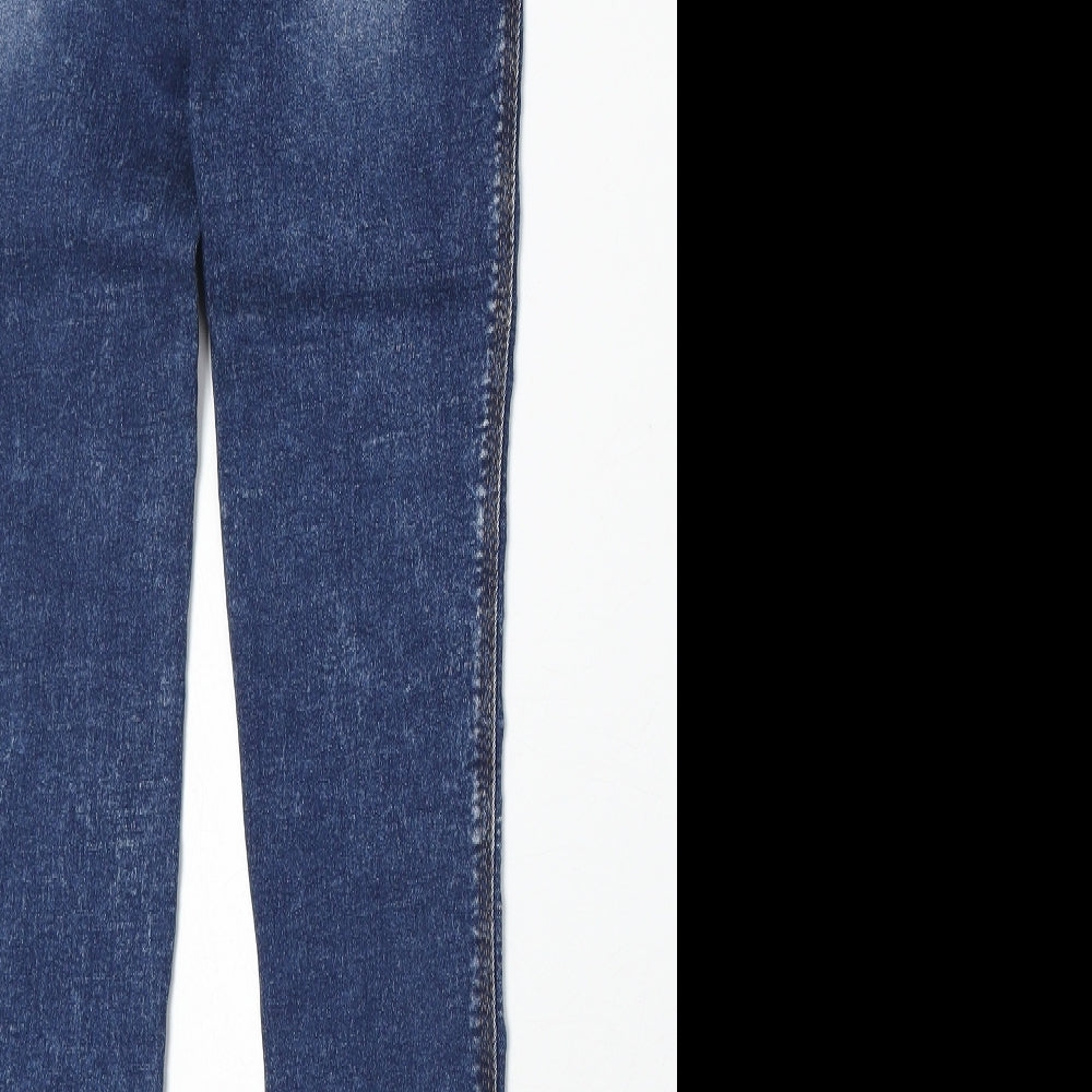 Jania Womens Blue Cotton Skinny Jeans Size 27 in Regular Zip