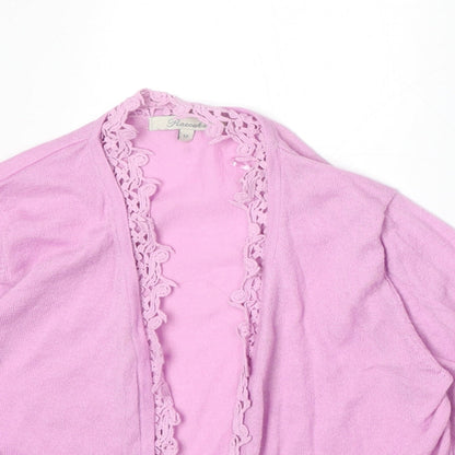 Womens UK Size 12 Peacocks Purple Cardigan Jumper