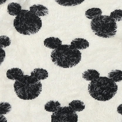 Disney Womens Beige Round Neck Geometric Nylon Pullover Jumper Size 6 - Mickey Mouse