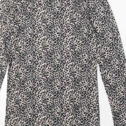 Womens UK Size 12 Topshop Brown Basic T-Shirt
