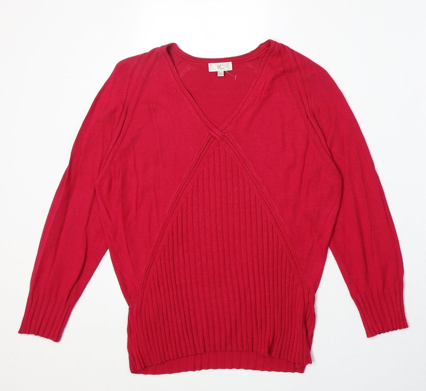 Womens UK Size L CC Pink Pullover Jumper