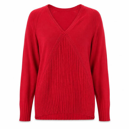 Country Casuals Womens Pink V-Neck Viscose Pullover Jumper Size L