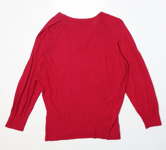 Womens UK Size L CC Pink Pullover Jumper
