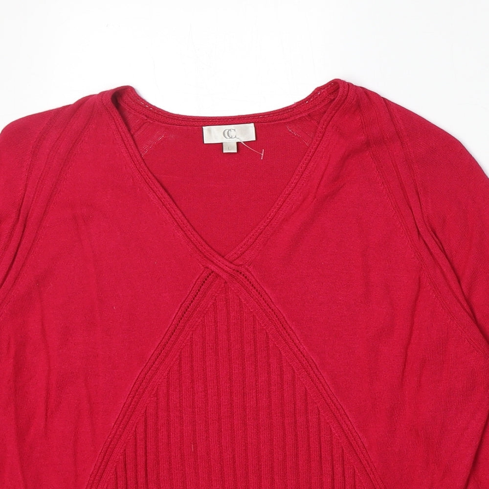 Womens UK Size L CC Pink Pullover Jumper