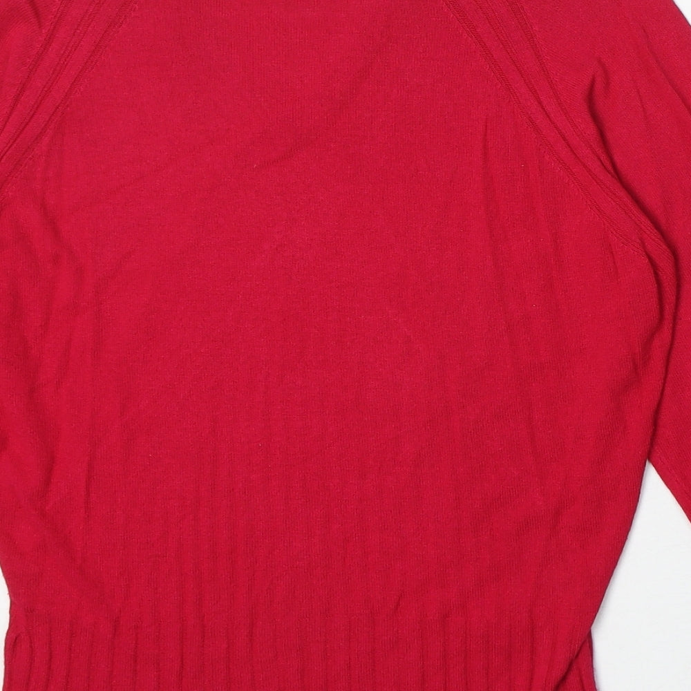 Womens UK Size L CC Pink Pullover Jumper