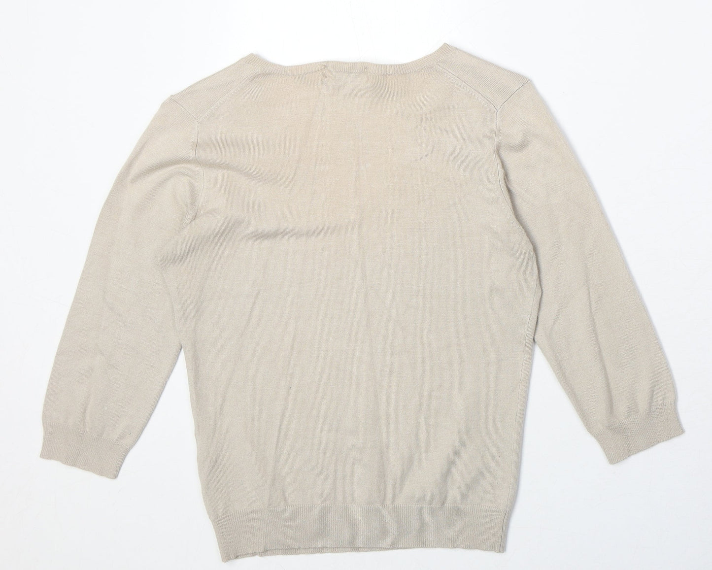 Womens UK Size 12 Marks and Spencer Beige Pullover Jumper