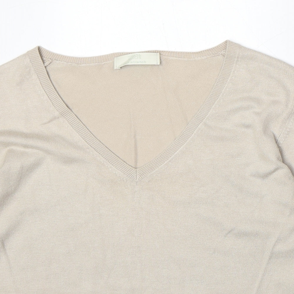Womens UK Size 12 Marks and Spencer Beige Pullover Jumper
