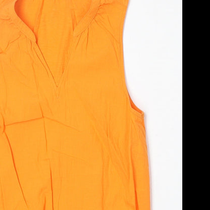 Womens UK Size 12 NEXT Orange Basic Tank