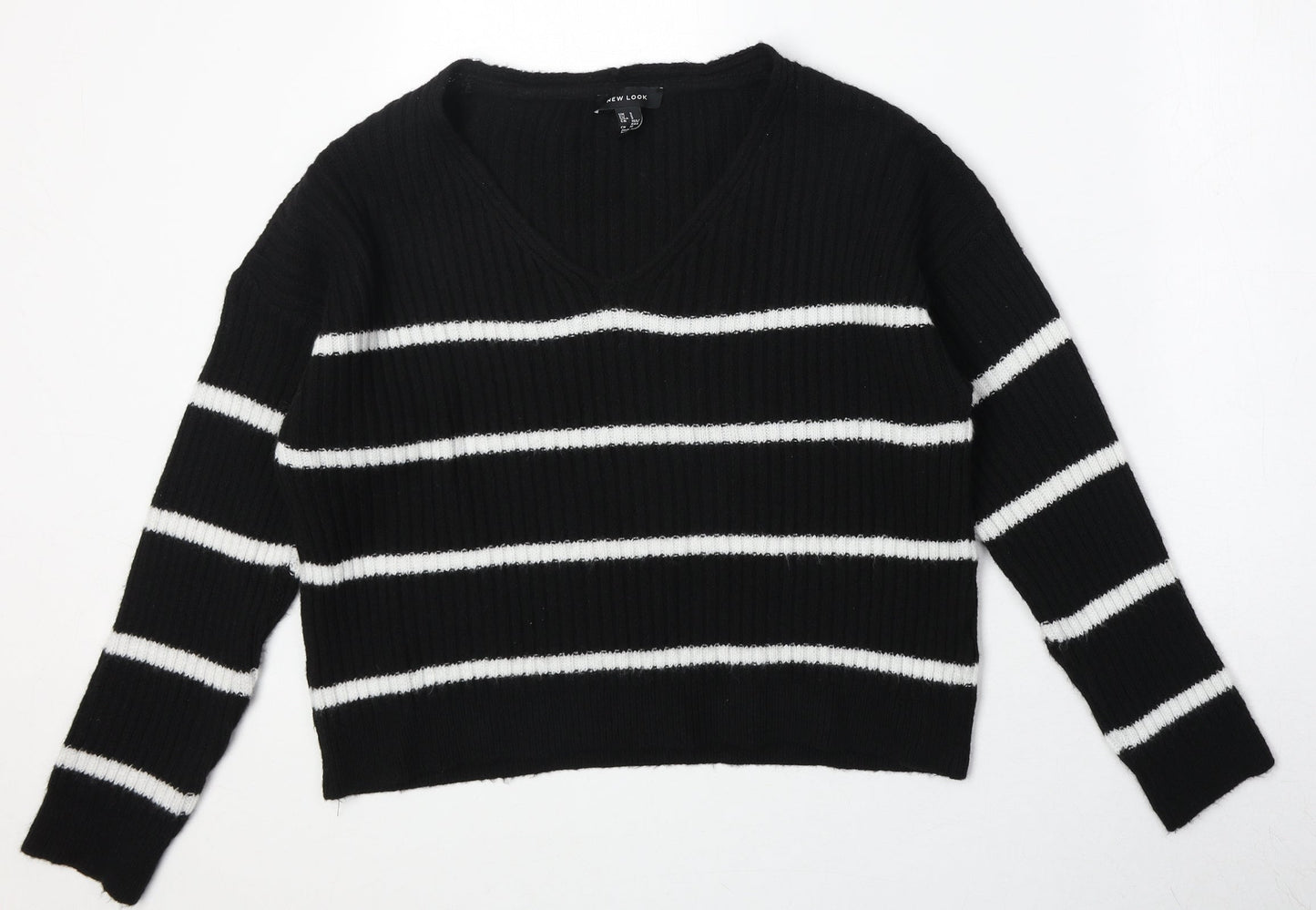 Womens UK Size S New Look Black Pullover Jumper