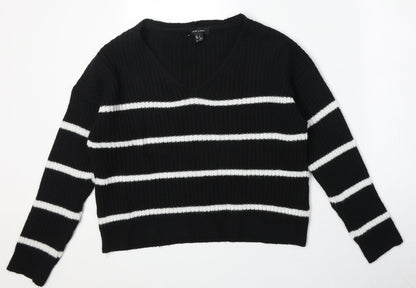 Womens UK Size S New Look Black Pullover Jumper