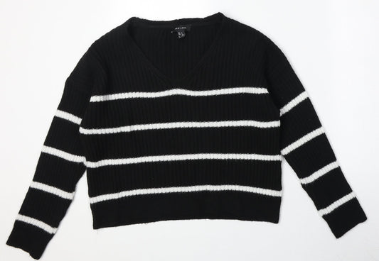 Womens UK Size S New Look Black Pullover Jumper