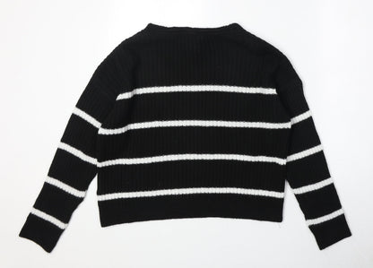 Womens UK Size S New Look Black Pullover Jumper