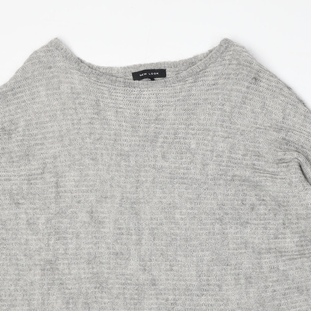 Womens UK Size S New Look Grey Pullover Jumper