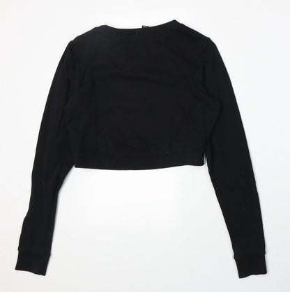 Select Womens Black 100% Cotton Pullover Sweatshirt Size 10 Pullover - Babygirl