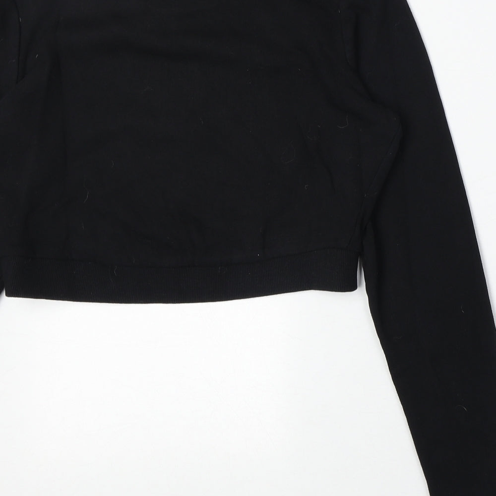 Select Womens Black 100% Cotton Pullover Sweatshirt Size 10 Pullover - Babygirl