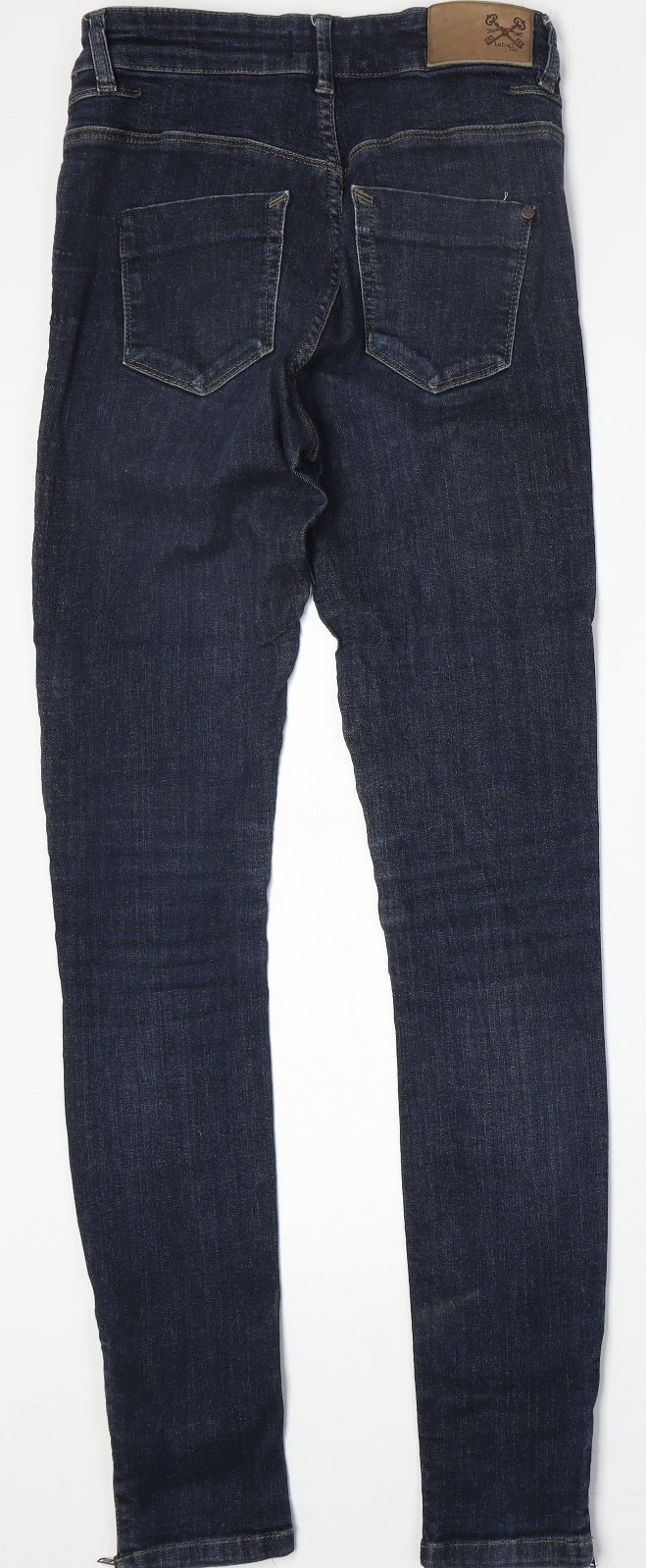 Label Lab Womens Blue Cotton Skinny Jeans Size 10 Regular Zip