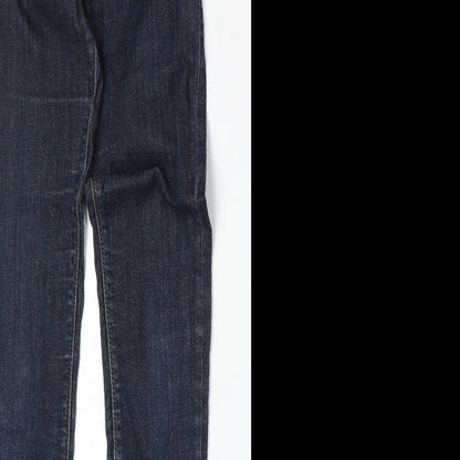 Label Lab Womens Blue Cotton Skinny Jeans Size 10 Regular Zip