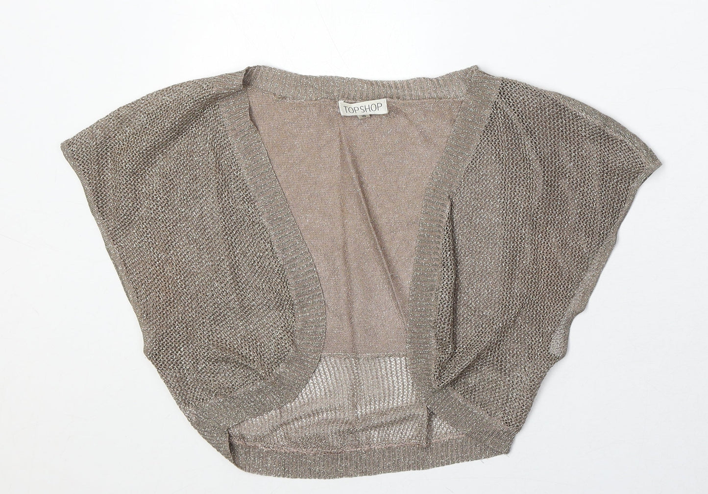Womens UK Size 10 Topshop Brown Cardigan Jumper
