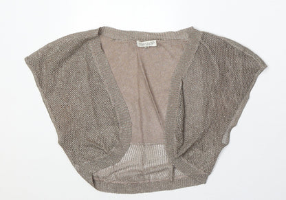Womens UK Size 10 Topshop Brown Cardigan Jumper