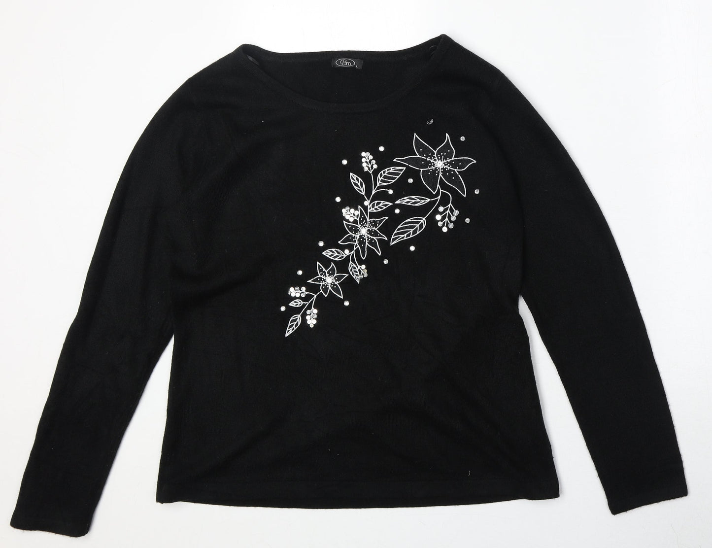 Womens UK Size L Bonmarché Black Pullover Jumper