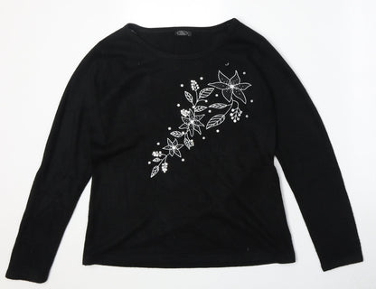 Womens UK Size L Bonmarché Black Pullover Jumper