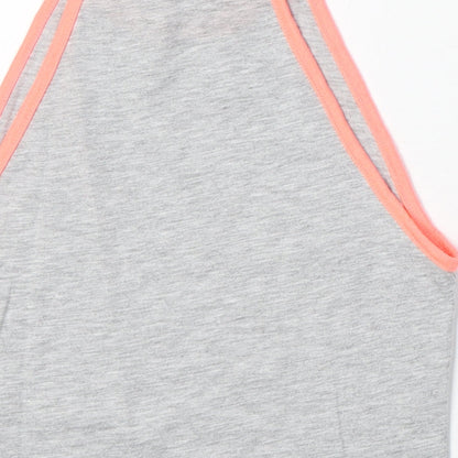 New Look Girls Grey Polyester Pullover Tank Size 10-11 Years Round Neck Pullover - Squad