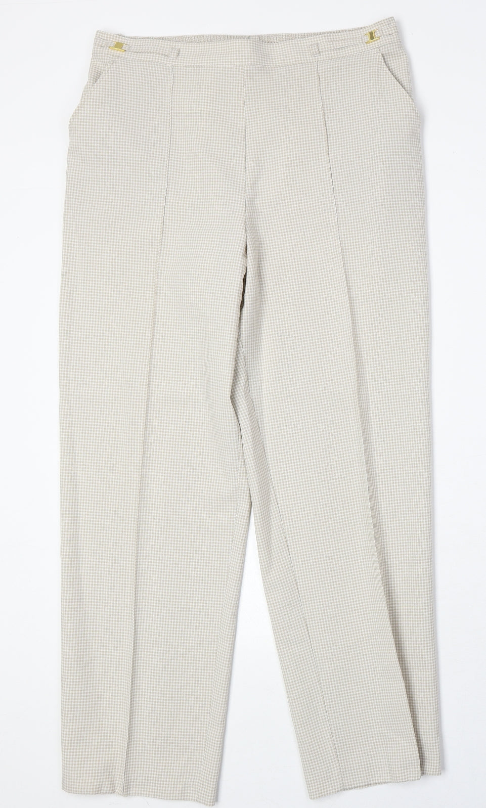 Womens UK Size 10 Marks and Spencer Regular Fit  Beige Trousers