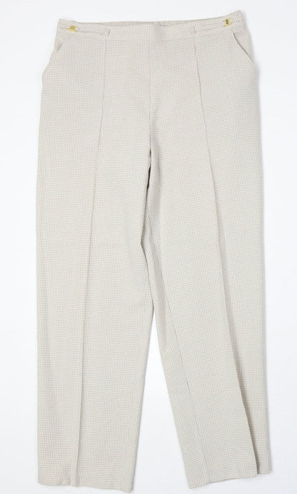Womens UK Size 10 Marks and Spencer Regular Fit  Beige Trousers