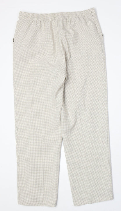 Womens UK Size 10 Marks and Spencer Regular Fit  Beige Trousers